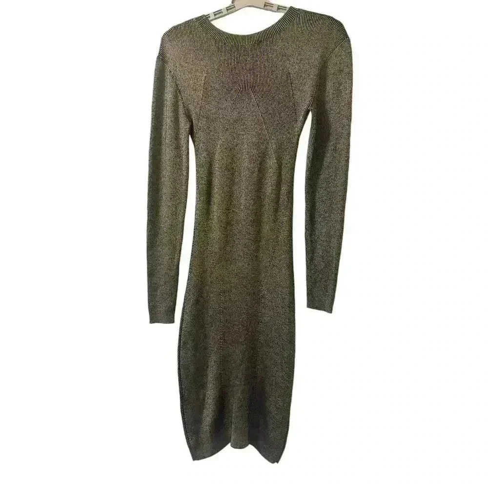 Reiss Kalila Bodycon Jumper Dress Knee Length Jumper Sweater Dress Viscose Wool - Picture 4 of 8